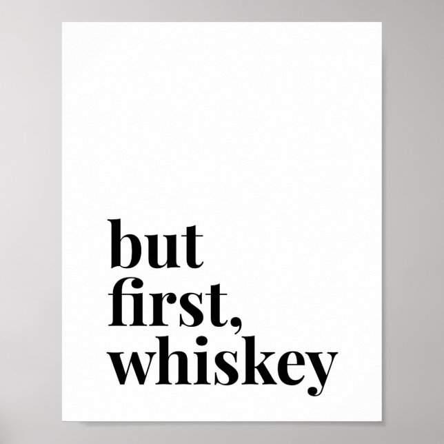 Men First Whiskey Poster (Framsidan)