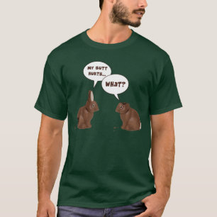 Men för ända för chokladpåskharekaniner t-shirt