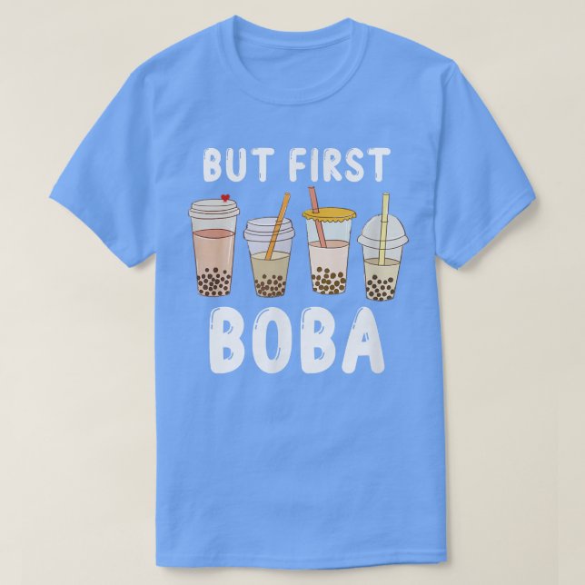 Men först Boba Kawaii Anime Funny - Bubble Tea Bob T Shirt (Design framsida)