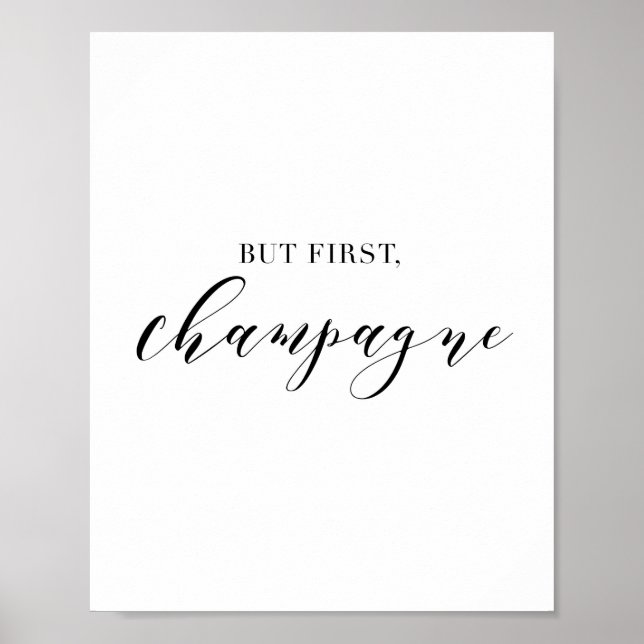 Men först Champagne Poster (Framsidan)