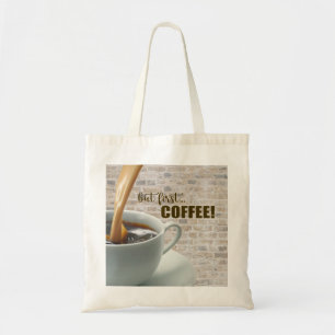 men först COFFEE Tote Bag Tygkasse