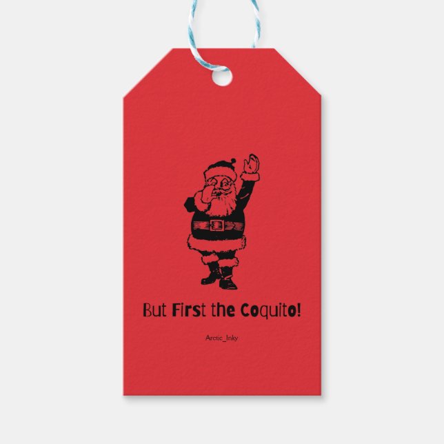 Men först Coquito Santa Presentetikett (Framsidan)