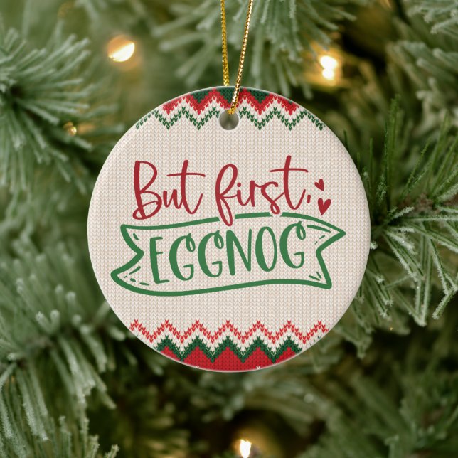 Men först, Eggnog - Fin jul Julgransprydnad Keramik (Träd)