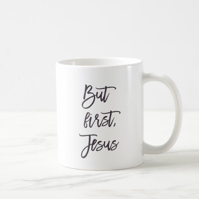 Men först Jesus Coffe Mugg (Höger)