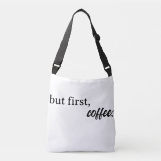 men först kaffe axelväska