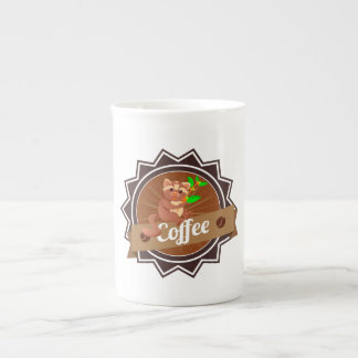 Men först kaffe benporslin mugg