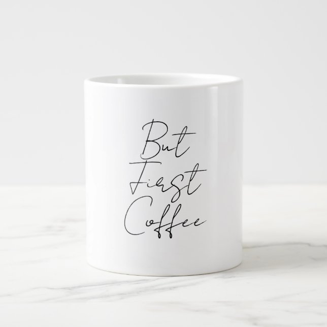 Men först kaffe jumbo mugg (Framsidan)