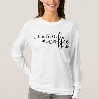 Men först kaffe långärmad tröja