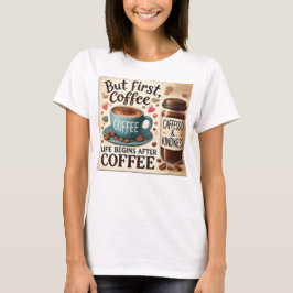 MEN FÖRST KAFFE LIFETS BÄSTA T SHIRT