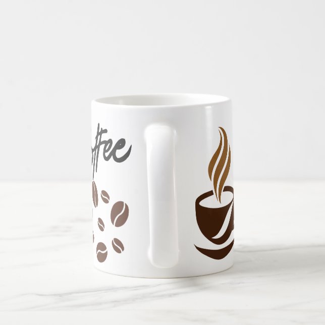 Men först, kaffe – mysig kaffekopp för kaffeälskar (Handtag)