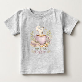 Men först, kaffe | Mysig Lavendel kaffe T Shirt