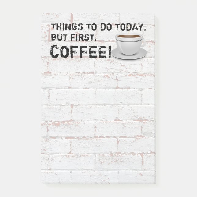 Men Först Kaffe Post-it Block (Framsida)