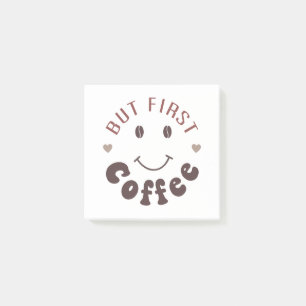 Men först, kaffe post-it block