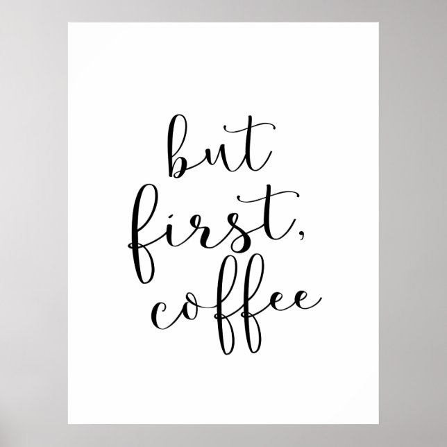 Men först, kaffe poster (Framsidan)