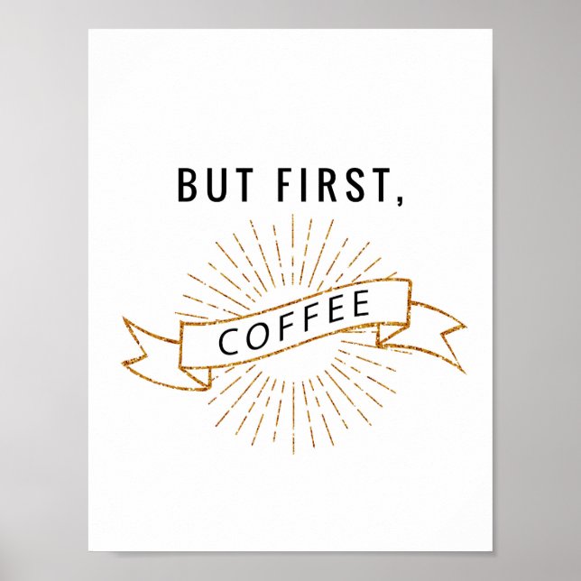 Men först, kaffe poster (Framsidan)