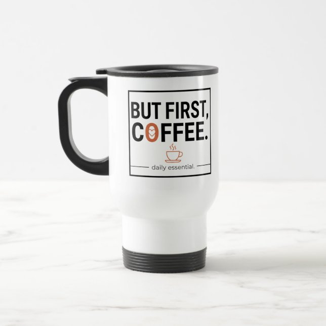 Men först, kaffe resemugg (Vänster)