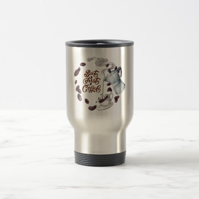 Men först kaffe   resemugg (Center)