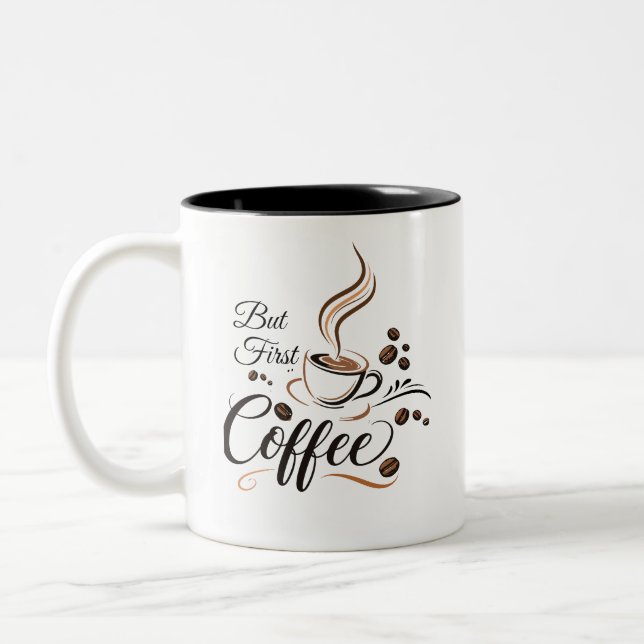 Men först kaffe Rolig kaffelskarare present Koppar (Vänster)