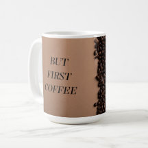 Men först kaffe – Rolig kaffemuggdesign för kaffeä