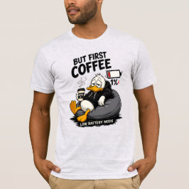 MEN FÖRST KAFFE Rolig kaffetröja för kaffeälskare T Shirt