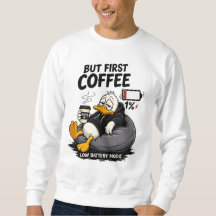 Men först kaffe Rolig kaffetröja present