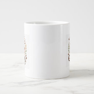 Men Först Kaffe Söt Kaffeälskare Mysig Jumbo Mugg