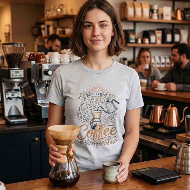 Men först kaffe t shirt (Skapare uppladdad)