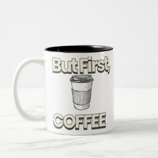 Men Först Kaffe Två-Tonad Mugg