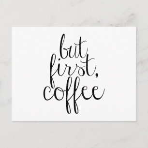 Men först, kaffe vykort
