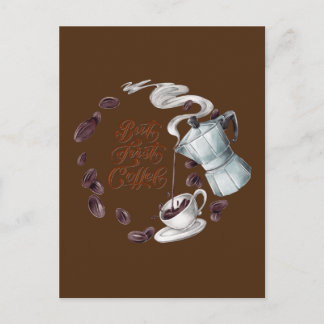 Men Först Kaffe vykort