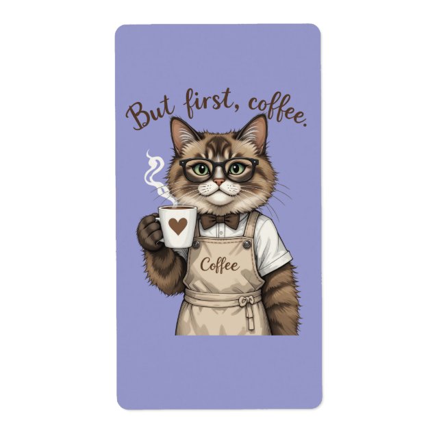 Men först, kaffekatt fraktsedel (Framsidan)