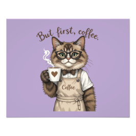 Men först kaffekatten fototryck