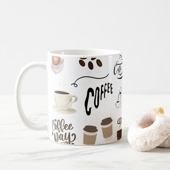 Men först, kaffemuggen | Rolig kaffelskare keramik Kaffemugg (Med munk)