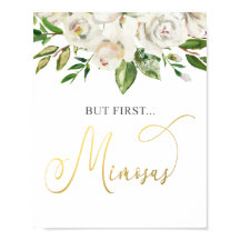 Men först Mimosas White Blommigt Guld