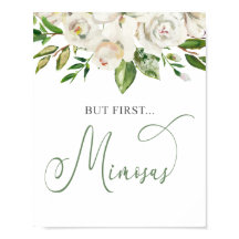 Men först Mimosor Vit Blommig Grön