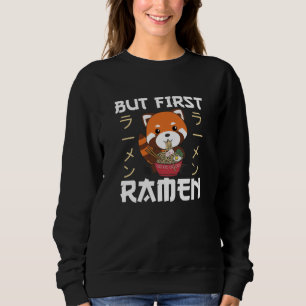 Men först Ramen Cute Red Panda Eats Ramen T Shirt