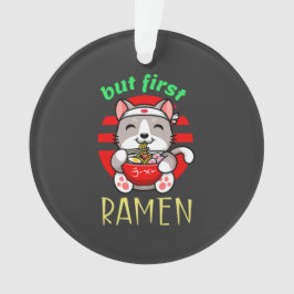 men först Ramen, söt katt som äter Ramen