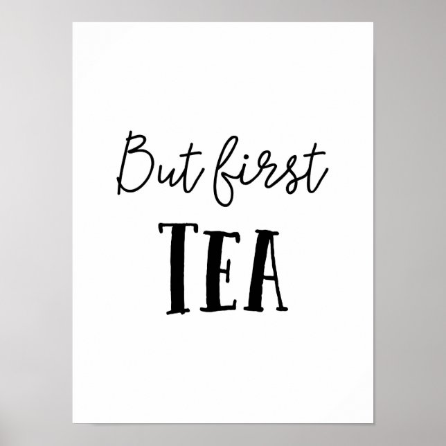 Men först Tea, Poster (Framsidan)