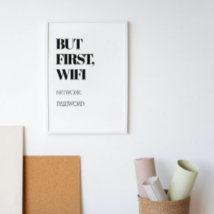 MEN FÖRST, WiFi med anpassningsbar-nätverk och lös Canvastryck