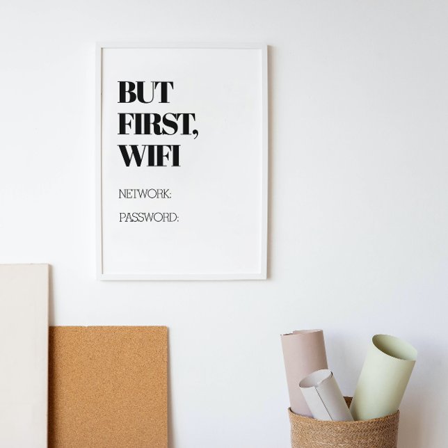 MEN FÖRST, WiFi med anpassningsbar-nätverk och lös Canvastryck (Skapare uppladdad)