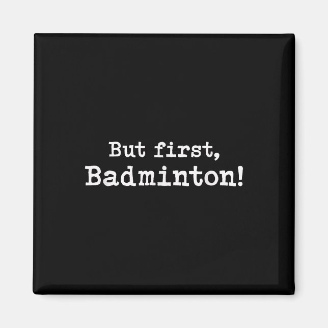 Men första badminton enkel minimal minimalistisk f magnet (Framsidan)