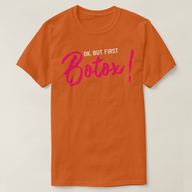 men första botox Funny Plastic Surgery-gåva T Shirt (Design framsida)