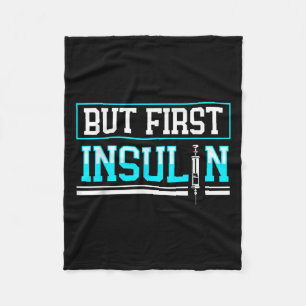 Men första Insulin Funny Diabetes Awareness Fleecefilt