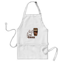 Men första kaffe Apron