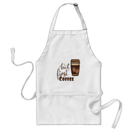Men första kaffe Apron Förkläde