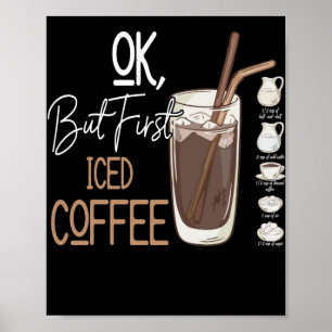 Men första kaffe en Bra dag Poster