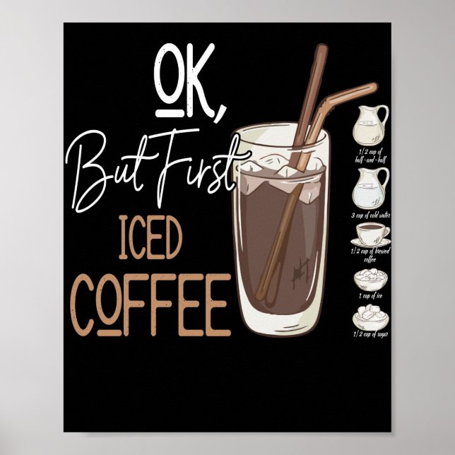 Men första kaffe en Bra dag Poster (Framsidan)