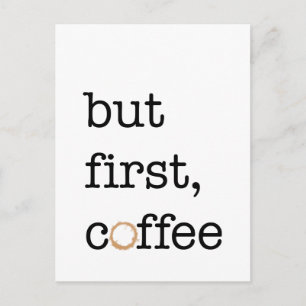 Men första kaffe - inspirera kort