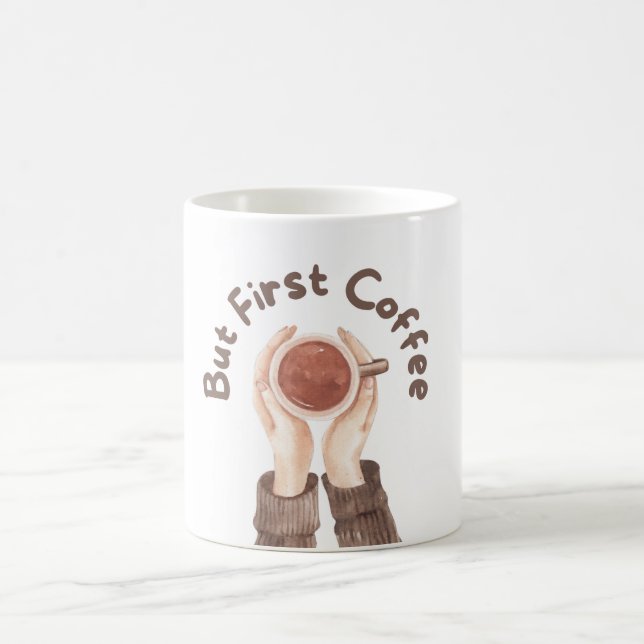 Men första kaffe kaffemugg (Center)