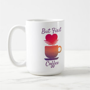 Men första kaffe Morgon Sunrise Coffee Älskare Kaffemugg
